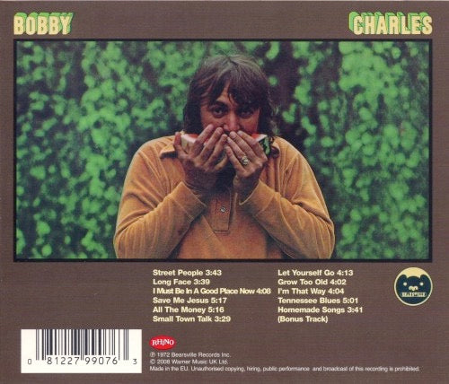 Image of Back Cover of 4254511S: CD - BOBBY CHARLES, Bobby Charles (Rhino Records; 8122-79907-6, Europe 2008)   EX/EX