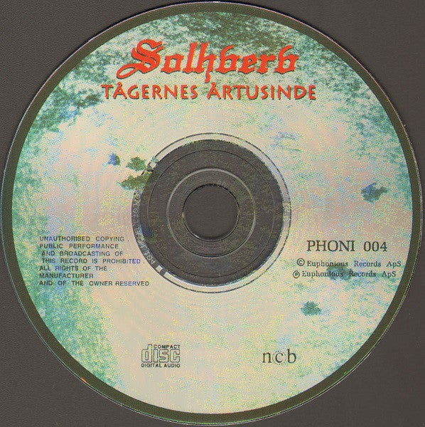 Image of Label Cover of 1434101E: CD - SOLHVERV, T gernes  rtusinde (Euphonious Records; PHONI 004, Denmark 1996, Jewel Case, Booklet)   VG+/VG+