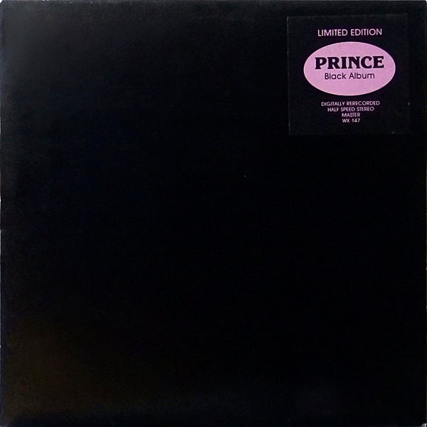 Image of Front Cover of LP - G+/VG - PRINCE, Prince   Black Album (Not On Label (Pri; WX 147,  1988, Stickered Plain Sleeve, Unofficial), Some surface tears to sleeve sticker.,  - 3516354C