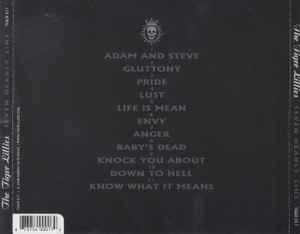 Image of Back Cover of 1454264S: CD - THE TIGER LILLIES, Seven Deadly Sins (Misery Guts Music; TIGER 017, UK 2008, Jewel Case) Opened Instore, Still In Shrinkwrap  EX/EX