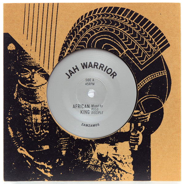 Image of Front Cover of 1454350S: 7" - JAH WARRIOR, African King (ZamZam Sounds; ZAMZAM05, US 2012)   /VG+