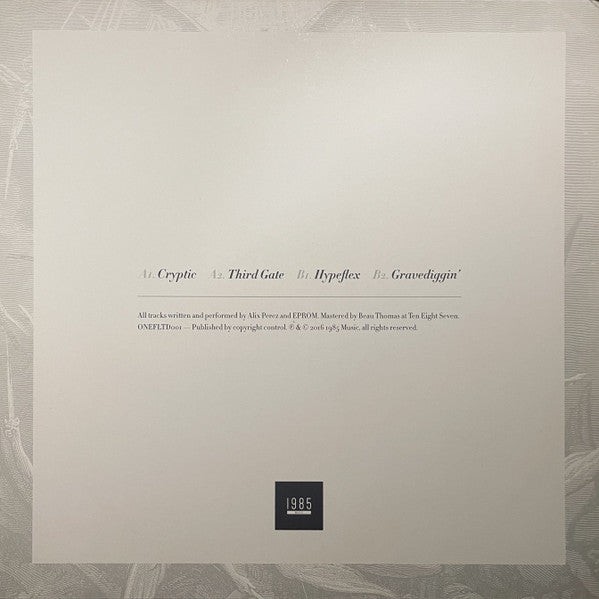 Image of Back Cover of 1544044S: 12" - ALIX PEREZ & EPROM PRESENT SHADES, Better To Reign In Hell Than To Serve In Heaven (1985 Music; ONEFLTD001, UK 2016, Picture Sleeve) Record looks unplayed. Sleeve has light ringwear and mottling, 3 cm seam split along top.  VG/EX