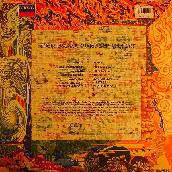 Image of Back Cover of 1524060E: LP - THE ROLLING STONES, Their Satanic Majesties Request (London Records; 820 129-1, Europe 1988)   VG+/VG