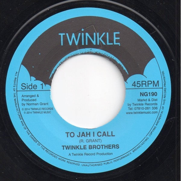 Image of Front Cover of 1514109C: 7" - TWINKLE BROTHERS, To Jah I Call (Twinkle Music; NG 190, UK 2014)   /VG