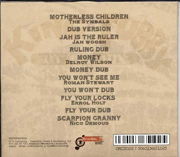 Image of Back Cover of 1554564S: CD - VARIOUS ARTISTS, King Tubby On The Mix (Original Music; OMCD22, UK 2007, Digipak)   EX/EX