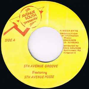 Image of Front Cover of 1524204E: 7" - 5TH AVENUE POSSE, 5th Avenue Groove/ The Groove (5th Avenue South; none, Jamaica 1980s, Plain sleeve) Light hairlines.  /VG