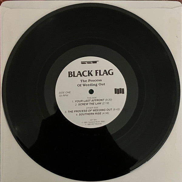 Image of Label Cover of 1524148E: 10" - BLACK FLAG, The Process Of Weeding Out (SST Records; SST 037, US 2023 Reissue, Picture Sleeve)   EX/VG+