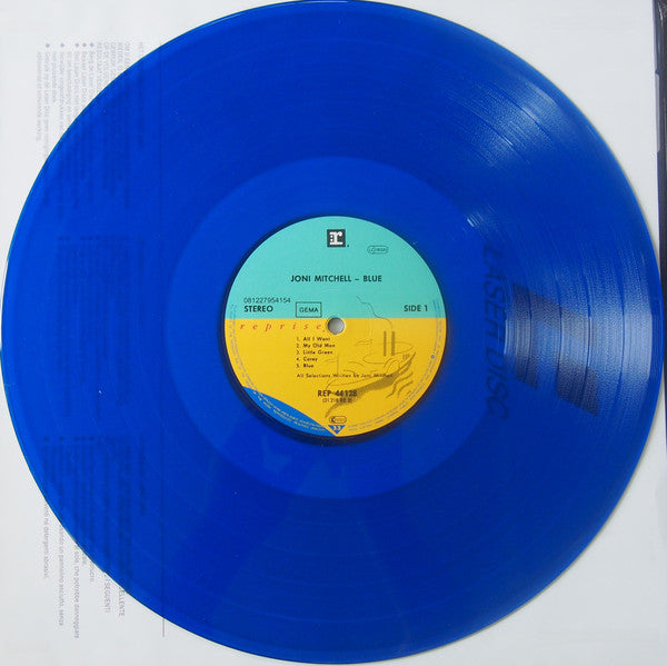 Image of Label Cover of LP - VG+/EX - JONI MITCHELL, Blue (Reprise Records; MS 2038, UK 2015 Reissue, Single Sleeve, Inner, 180g Blue Vinyl, Limited to 500 Copies), Seal opened instore, still in hype stickered shrinkwrap. Light creasing.,  - 3426169E