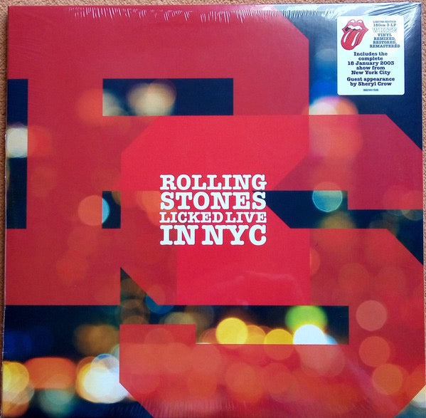 Image of Front Cover of 1514271C: 3xLP - THE ROLLING STONES, Licked Live In NYC (Rolling Stones Records; 00602445175505, Europe 2022, Tri-Fold Sleeve, 3 Inners, 180 Gram White Vinyl.)   VG+/VG+