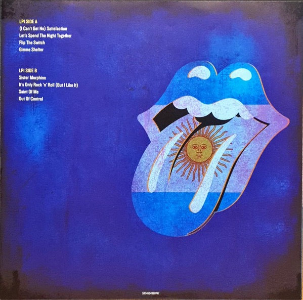 Image of Back Cover of 1514302C: 3xLP - THE ROLLING STONES, Bridges To Buenos Aires (Eagle Rock Entertainment; EAGLP708, Europe 2019, Gatefold, 3 Inners, Blue Vinyl)   EX/VG+