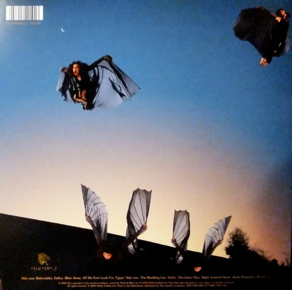 Image of Back Cover of LP - VG+/VG+ - KATE BUSH, Never For Ever (Fish People ; 5057998201013, US 2023 Reissue, Gatefold, 180 Gram Solid Silver / Black Mix [Blade Bullet] Vinyl, with Obi), ,  - 4346369S