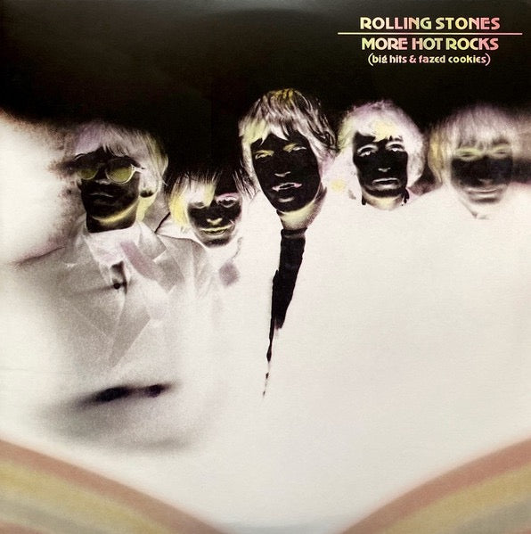 Image of Front Cover of 1814854C: 2xLP - THE ROLLING STONES, More Hot Rocks (Big Hits & Fazed Cookies) (ABKCO; 2058-1, Europe 2022 Reissue, Gatefold, 2 Inners, 2 Litographs, 180 Gram Glow In The Dark Vinyl. With OBI.) Still In Shrinkwrap  EX/EX