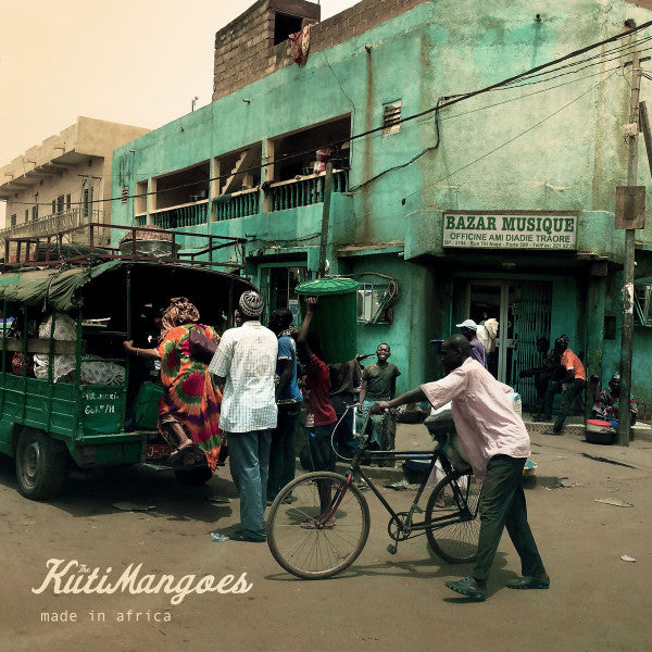 Image of Front Cover of 1524467E: LP - THE KUTI MANGOES, Made In Africa (Tramp Records; TRLP-9059, Germany 2016, Pasteback Sleeve) Opened Instore, Still In Stickered Shrinkwrap  EX/EX