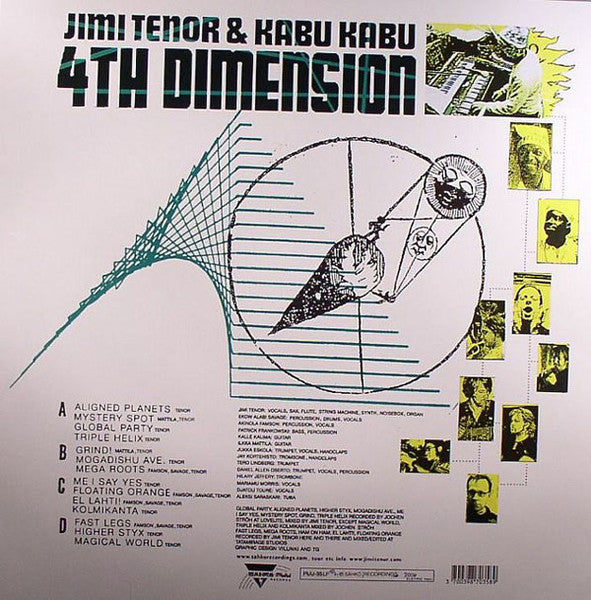 Image of Back Cover of 2xLP - VG/EX - JIMI TENOR & KABU KABU, 4th Dimension (Puu; PUU-35LP, Finland 2009, Picture Sleeve), Discs look unplayed, minor foxing to outer sleeve.,  - 2426058E