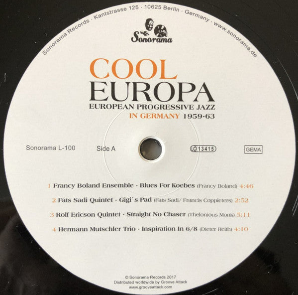 Image of Label Cover of 1524473E: 2xLP - VARIOUS, Cool Europa - European Progressive Jazz In Germany 1959-63 (Sonorama; L-100, Germany 2017, Gatefold) SEALED  EX/M