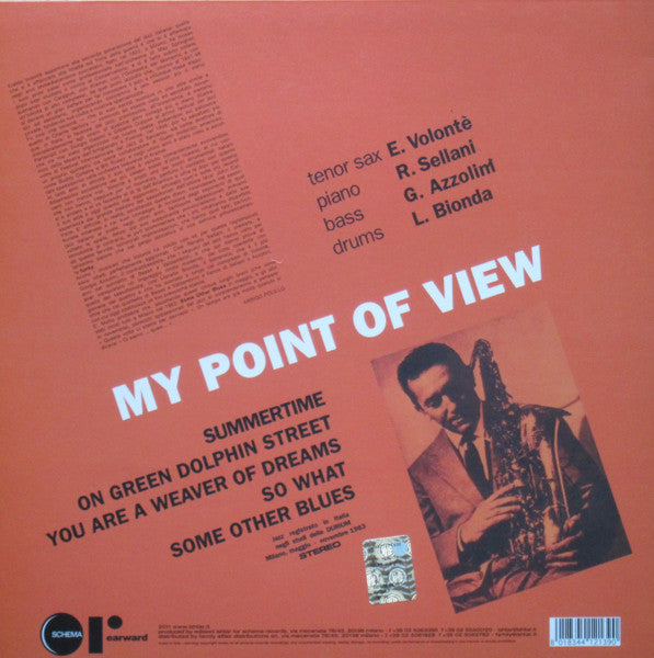 Image of Back Cover of 1524487E: LP - ERALDO VOLONT , My Point Of View (Rearward; RW 139 LP, Italy 2011 Reissue, Picture Sleeve) Mild Dish Warp  EX/VG+