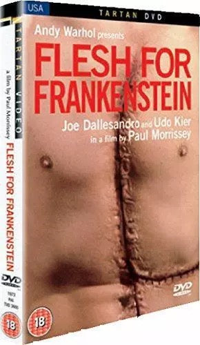 Image of Front Cover of 5255035S: DVD - PAUL MORRISEY, JOE DELLASANDRO, Flesh For Frankenstein (Tartan DVD; TVD3666,  2006)   VG+/VG+
