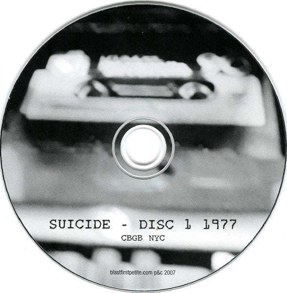 SUICIDE, Live 1977-1978 (Blast First Petite; PTYT 011, UK 2008 