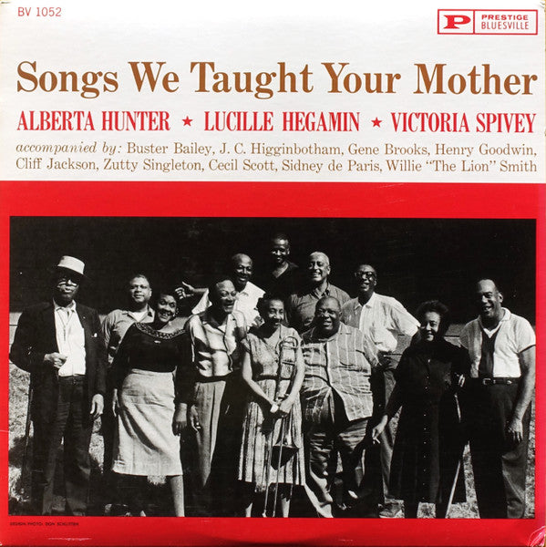 Image of Front Cover of LP - VG+/VG+ - ALBERTA HUNTER & LUCILLE HEGAMIN & VICTORIA SPIVEY, Songs We Taught Your Mother (Original Blues Classics; OBC-520, US 1987), ,  - 3016211C