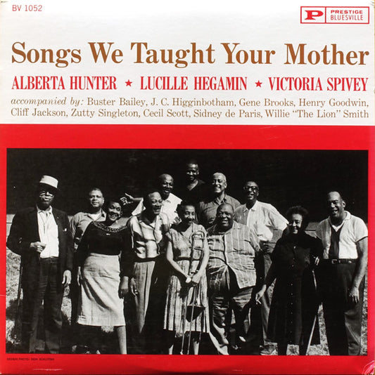 Image of Front Cover of LP - VG+/VG+ - ALBERTA HUNTER & LUCILLE HEGAMIN & VICTORIA SPIVEY, Songs We Taught Your Mother (Original Blues Classics; OBC-520, US 1987), ,  - 3016211C