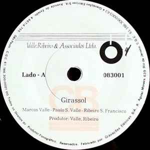 Image of Label Cover of 1614025C: 7" - MARCOS VALLE, Girassol (Valle, Ribeiro & Associados Ltda.; 083001, UK 2022 Reissue, Picture sleeve) Sleeve still in shrink (opened)  EX/EX