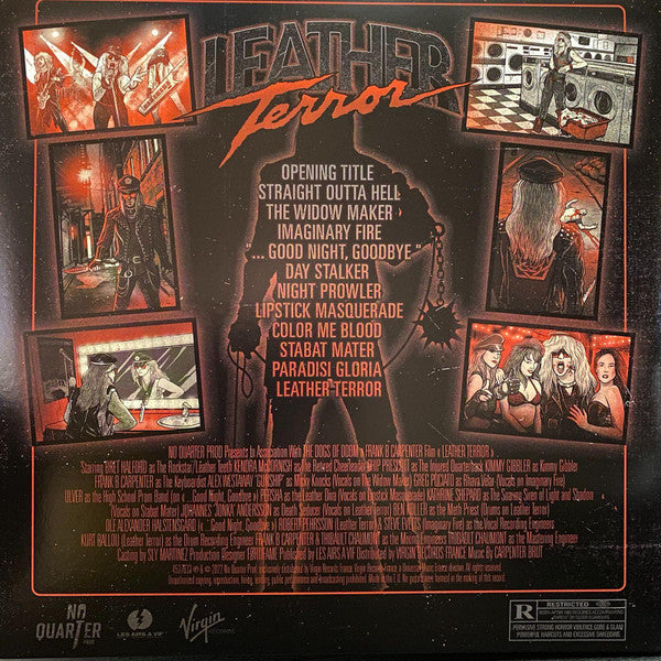 Image of Back Cover of 1624004E: 2xLP - CARPENTER BRUT, Leather Terror (No Quarter Prod.; 4537633, France 2022, Gatefold, Insert, White vinyl - Synthwave)   VG+/VG+