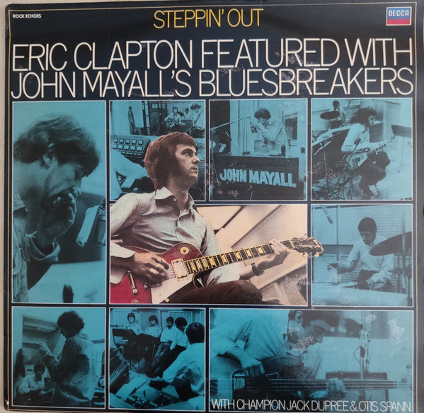 Image of Front Cover of 2714388C: LP - ERIC CLAPTON FEATURED WITH JOHN MAYALL'S BLUESBREAKERS, Steppin' Out (Decca; TAB 21, UK 1980s) Light marks, Spine and edge wear  VG/VG