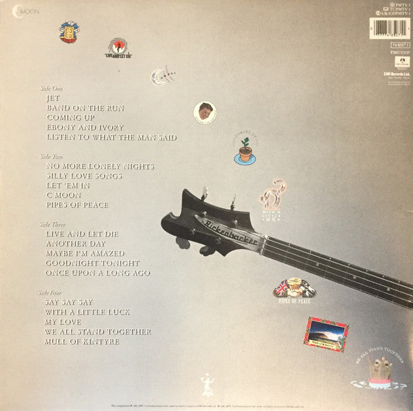 Image of Back Cover of 2xLP - VG/VG - PAUL MCCARTNEY, All The Best! (Parlophone; PMTV 1, UK 1987, Gatefold, 2 Inners, 7485081-A2/B1 Matrix Disc 1, 7485091-A2/B1 Matrix Disc 2), Strong VG,  - 2226098E