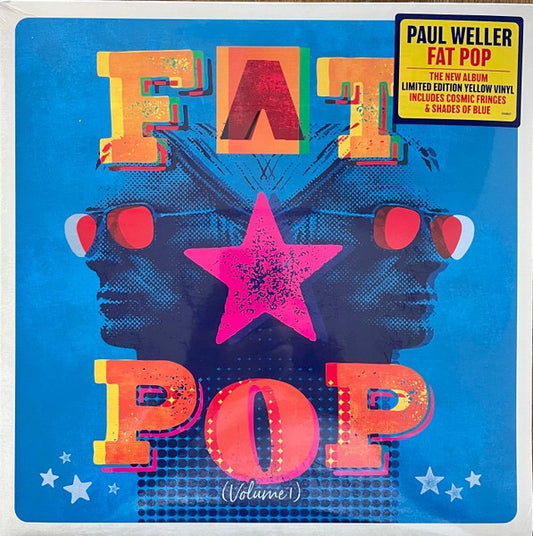 Image of Front Cover of 1614162C: LP - PAUL WELLER, Fat Pop (Volume 1) (Polydor; 3554122, Europe 2021, Flipback Sleeve, Inner, Poster, Yellow Vinyl)   EX/EX