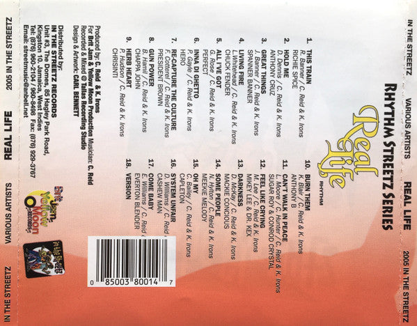 Image of Back Cover of 1654048S: CD - VARIOUS ARTISTS, Real Life Rhythm (In The Streetz Records; , Jamaica 2005)   VG+/EX