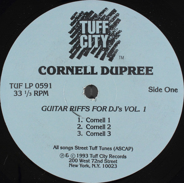 Image of Label Cover of 1644187S: LP - CORNELL DUPREE, Guitar Riffs For DJs Vol. 1 (Tuff City; TUF LP 0591, US 1993)   VG/G+