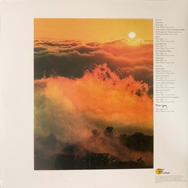 Image of Back Cover of 1654300S: LP - PETE JOLLY, Seasons (Future Days Recordings; FDR 636, US 2024 Reissue, Gatefold, Insert, Clear Amber Wax Vinyl)   NEW/NEW