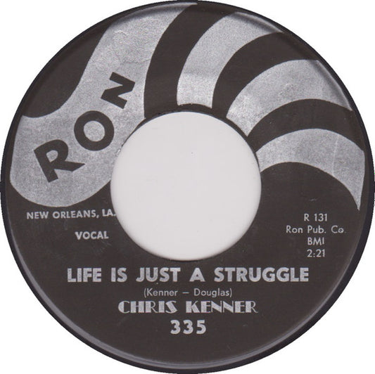 Image of Front Cover of 1524544E: 7" - CHRIS KENNER, Life Is Just A Struggle / Rocket To The Moon (Ron; 335, US 1960)   /VG