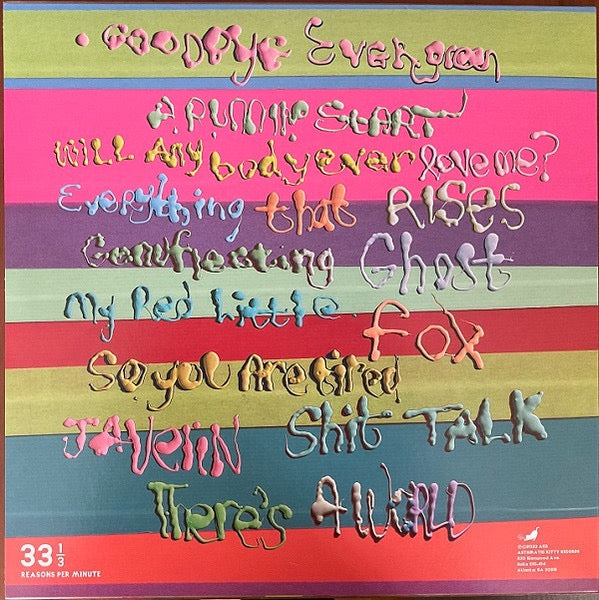 Image of Back Cover of LP - VG+/VG+ - SUFJAN STEVENS, Javelin (Asthmatic Kitty Records; AKR171, Worldwide 2023, Inner & Booklet, Lemonade Yellow Vinyl), Slight corner dink on top right corner of sleeve.,  - 2216558C