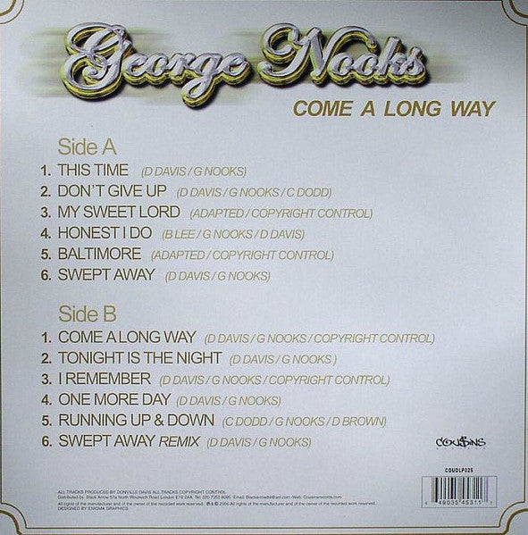 Image of Back Cover of 1624259E: LP - GEORGE NOOKS, Come A Long Way (Cou$ins Records; COUDLP025, UK 2006) Opened from sealed. Sleeve in shrink.  EX/EX