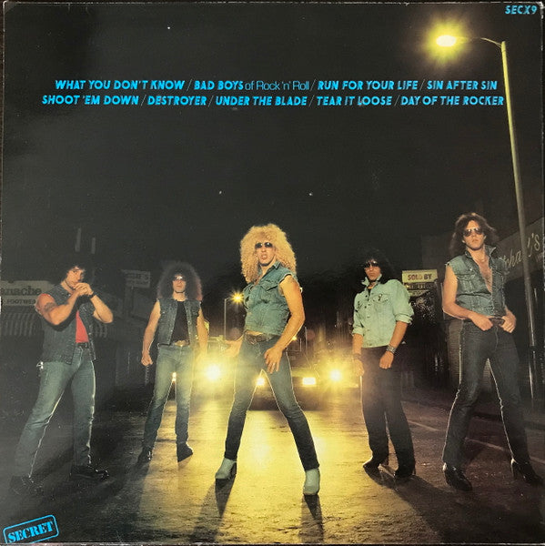 Image of Back Cover of 1524458E: LP - TWISTED SISTER, Under The Blade (Secret Records; SECX 9, UK 1982, Inner)   VG/VG