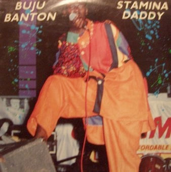 Image of Front Cover of 1614449C: LP - BUJU BANTON, Stamina Daddy (Techniques ; WRLP 34, Jamaica 1992, Picture Sleeve) Sticker on top right of sleeve. Lots of light marks, plays with surface noise.  VG/G