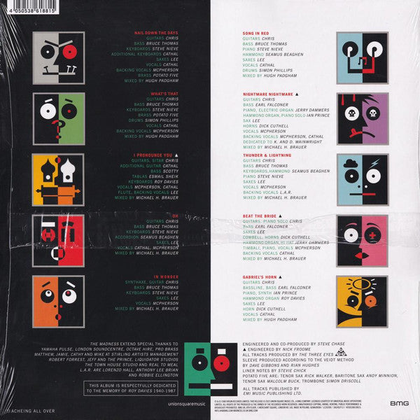 Image of Back Cover of 1614447C: LP - THE MADNESS, The Madness (Union Square Music ; SALVOLP13, Europe 2022 Reissue, Inner & Insert)   VG+/VG