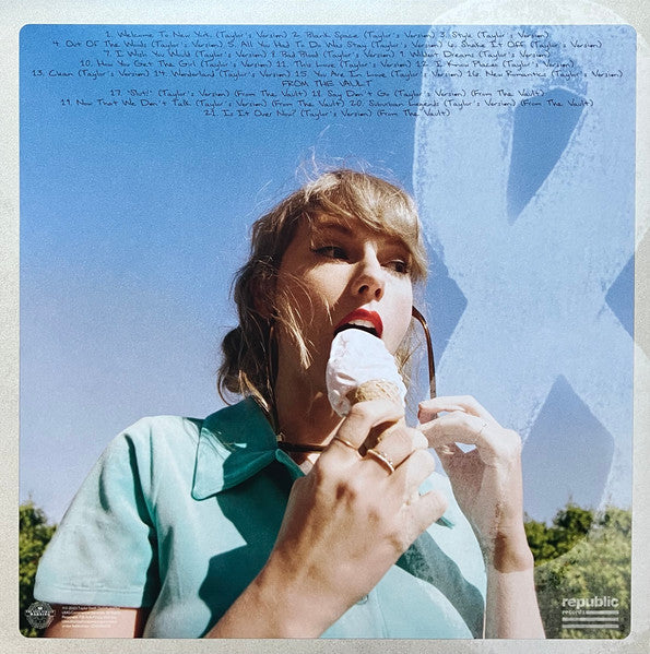 Image of Back Cover of 2xLP - VG+/VG+ - TAYLOR SWIFT, 1989 (Taylor's Version) (Republic Records; 0245554216, Worldwide 2023, Gatefold, 2 Inners, Aquamarine Green Vinyl), ,  - 2326330E