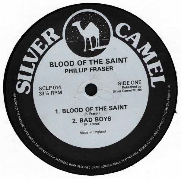 Image of Label Cover of 3624014E: 10" - PHILLIP FRASER, Blood Of The Saint (Silver Camel; SCLP 014, UK 1982, Picture Sleeve)   VG/VG