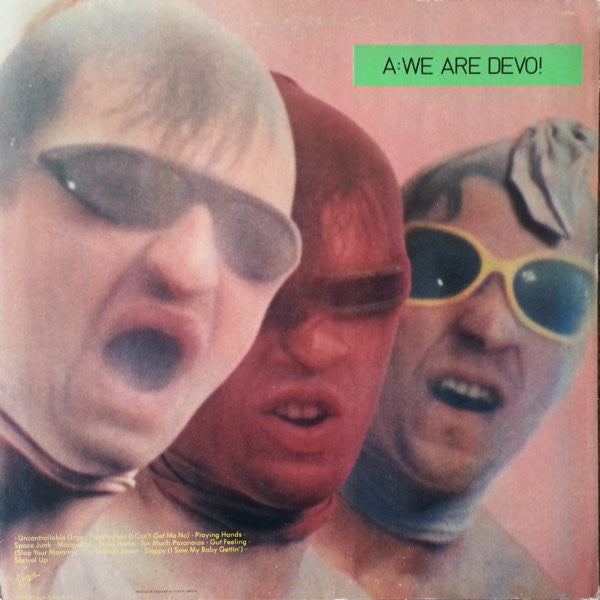 Image of Back Cover of LP - VG/VG - DEVO, Q. Are We Not Men? (Virgin; V2106, UK 1978, Inner), Hairlines, edge & ring wear, corner creases,  - 4346234S