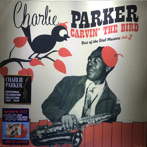 Image of Front Cover of 3224200E: LP - CHARLIE PARKER, Carvin' The Bird, Best Of The Dial Masters Vol. 2 (Bird's Nest; BN 840107, Europe 2020, Picture Sleeve, Limited Edition, Orange, 180 Gram) Still In Stickered Shrinkwrap  VG+/EX