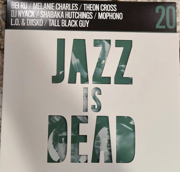 Image of Front Cover of 1734020E: LP - VARIOUS, Jazz Is Dead 20 (Remixes) (Jazz Is Dead; JID020 LP, US 2024, Die Cut Sleeve, Green)   NEW/NEW