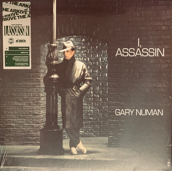 Image of Front Cover of 4124121E: LP - GARY NUMAN, I, Assassin (Beggars Banquet; BBQLP 40, Europe 2019 Reissue, Inner, Green Vinyl) Still In Stickered Shrinkwrap  EX/VG+