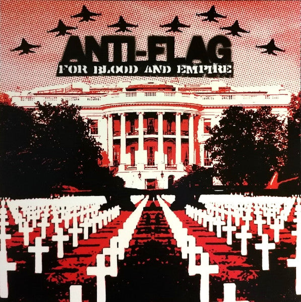 Image of Front Cover of 1744174S: LP - ANTI-FLAG, For Blood And Empire (Music On Vinyl; MOVLP1479, Europe 2021, Gatefold, Booklet,  White Marbled) Looks unplayed  VG+/VG+