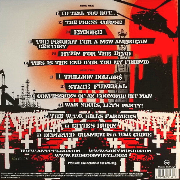 Image of Back Cover of 1744174S: LP - ANTI-FLAG, For Blood And Empire (Music On Vinyl; MOVLP1479, Europe 2021, Gatefold, Booklet,  White Marbled) Looks unplayed  VG+/VG+