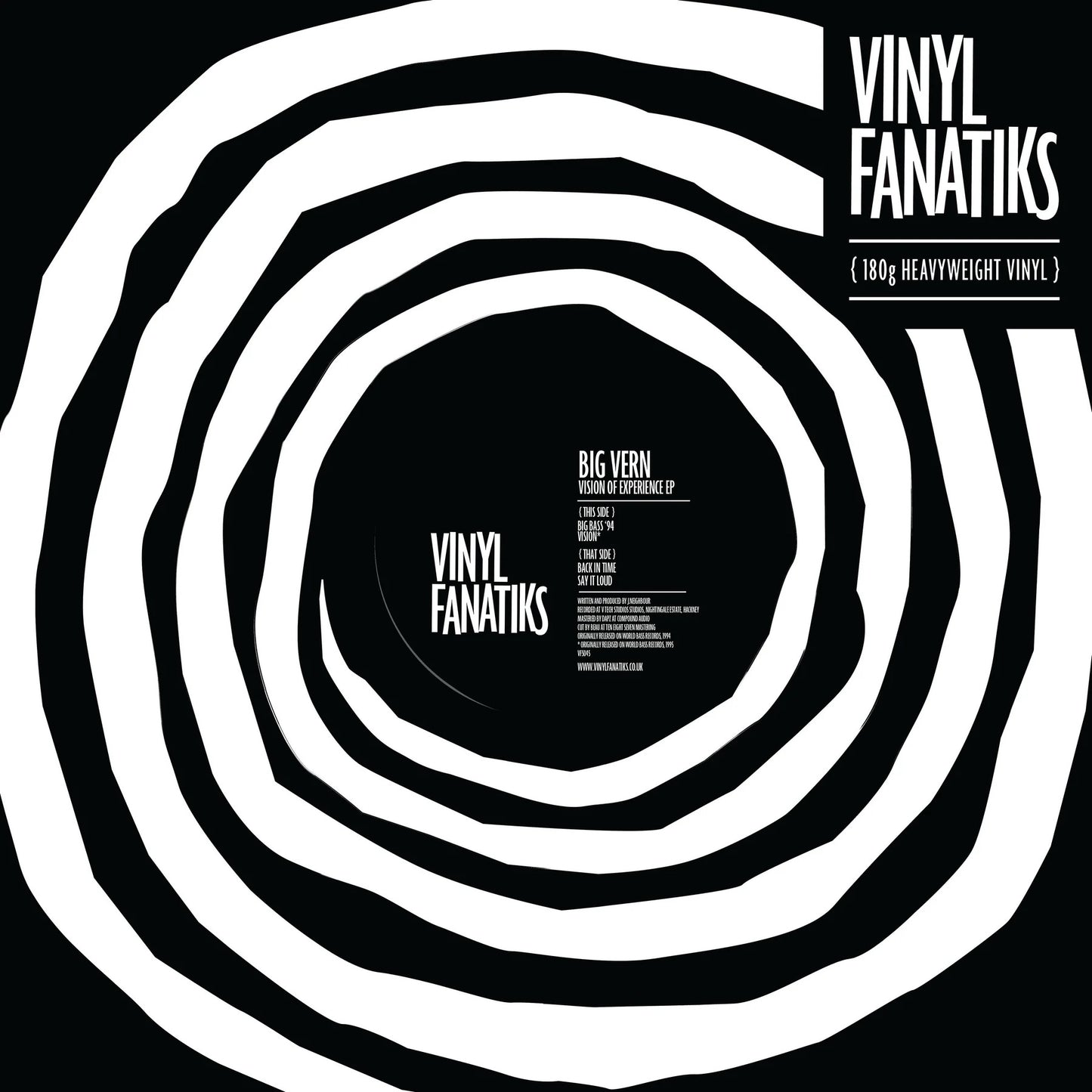 Image of Front Cover of 12" - VG/VG+ - BIG VERN, Vision Of Experience EP (Vinyl Fanatiks; VFS045, UK 2022, Company Sleeve), , A1 - Big Bass '94A2 - VisionB1 - Back In TimeB2 - Say It Loud - 1316714C