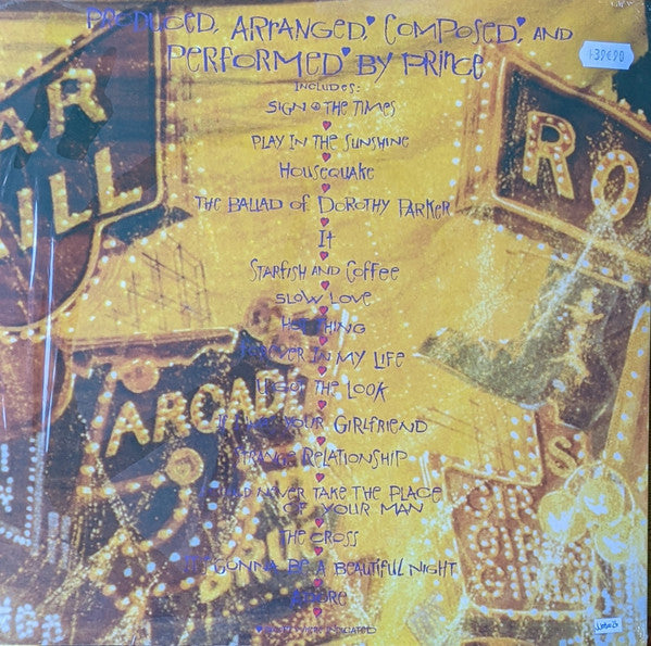 Image of Back Cover of 4745001S: 2xLP - PRINCE, Sign "O" The Times (Warner Records; 603497846528, USA & Europe 2020 Reissue, Spot Varnished Sleeve, 2 Inners, 180 Gram Vinyl) Scuffs, corner crease, slight crinkle to inners  VG/VG