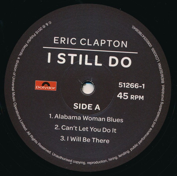 Image of Label Cover of 1714326C: 2xLP - ERIC CLAPTON, I Still Do (Polydor; 51266-1, Europe 2016, Gatefold, 2 Inners)   VG+/VG+