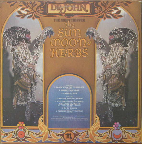 Image of Back Cover of LP - VG/VG - DR. JOHN, THE NIGHT TRIPPER, The Sun Moon & Herbs (ATCO Records; SD 33-362, US 1971, Gatefold, Inner, Presswell pressing), Strong VG - light marks, edge wear, seam splits on Inner,  - 4146029S